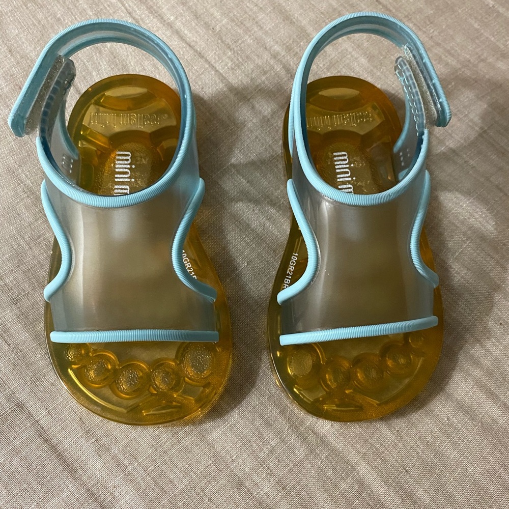 Mini Melissa Yellow/Green Mini Aqua Shoes